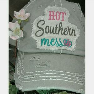 Hot Southern Mess Women's Distressed Hat NWT